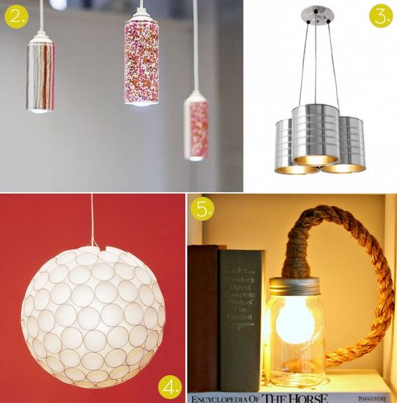 Roundup 11 Diy Upcycled Lamps Made From Bottles Cans And Jars Lamp Shade Diy Upcycled Lamp Shade, How To Make Simple Lampshade At Home