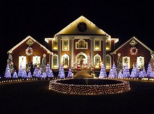 Outdoor Led Christmas Lights Pinterest Yards Outdoor Led Yard And House Christmas Light Display