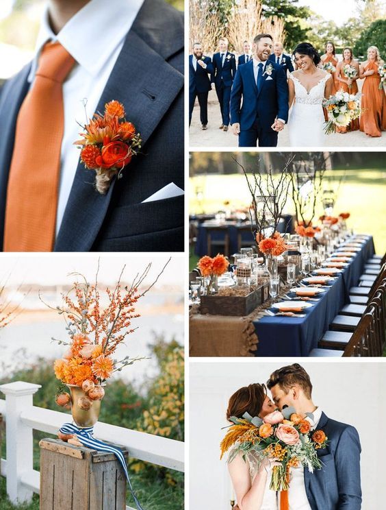 Definir uma paleta de cores para o casamento ajudará em todas as decisões posteriores, da decoração aos itens de papelaria. Aqui, paleta de cores com azul e laranja. #weddingdecor #decoracaodecasamento #paletadecores #casamento #wedding #colors #weddingcolors #cores #weddingpalette August Wedding Colors, Orange Wedding Colors, Fall Wedding Color Schemes, Wedding Theme Colors, Wedding Themes, Wedding Ideas, Blue Orange Weddings, Wedding Cakes, Wedding Venues