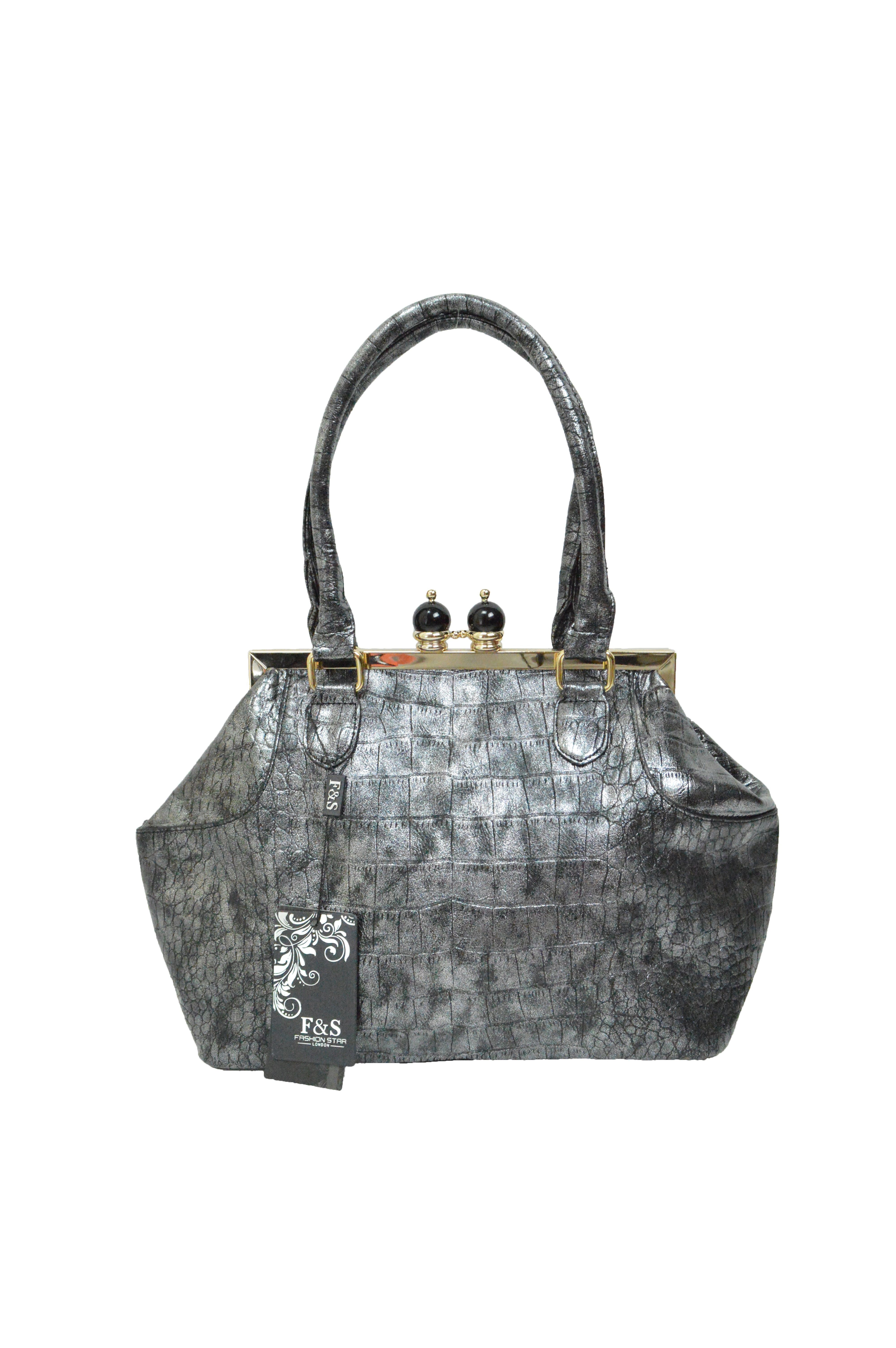 Pewter Crocodile Effect Bowler Handbag Adriana Bellesfashionuk Pewter Crocodile Effect Bowler Handbag Adriana Bellesfashionuk Uk Fashion