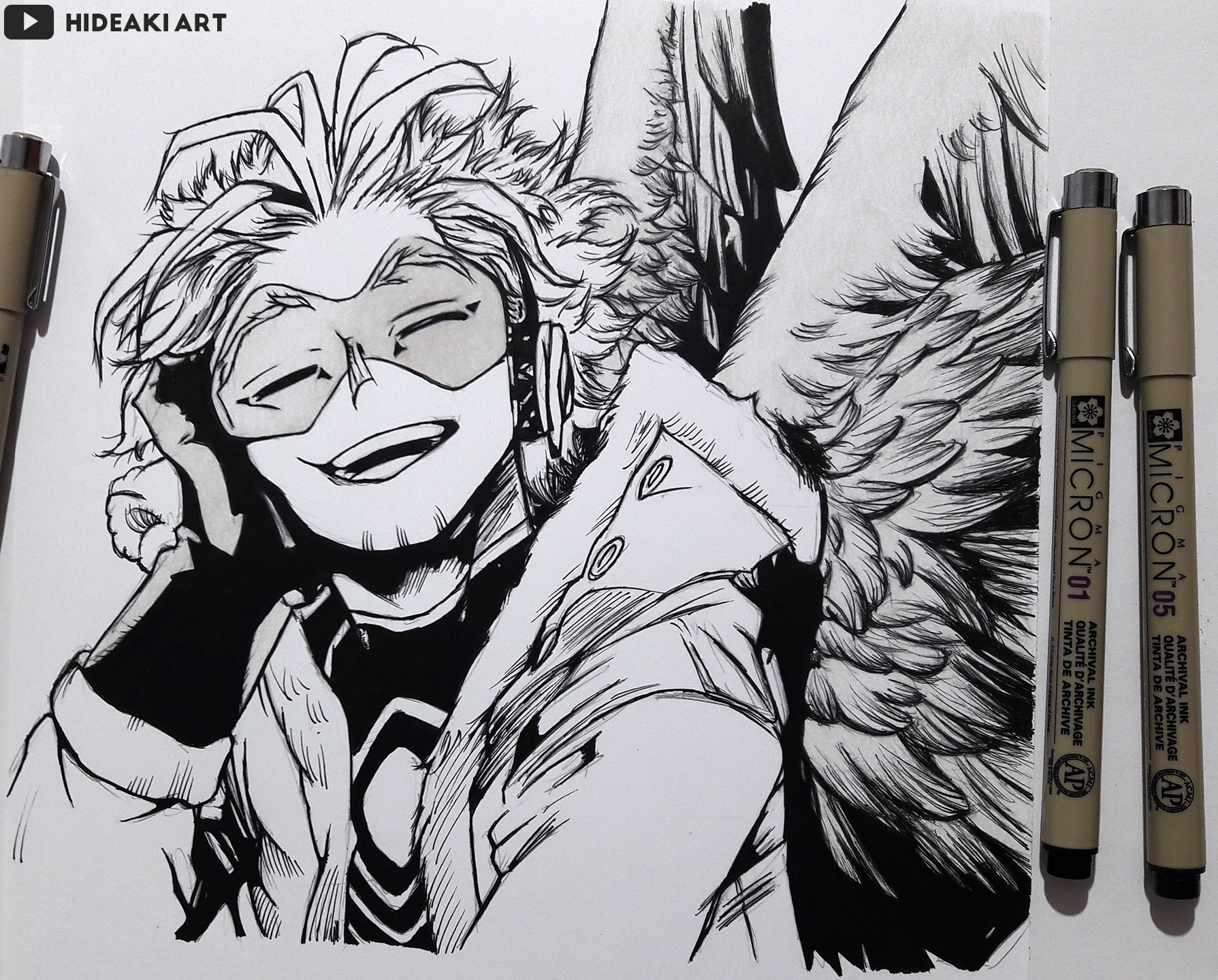 My drawing of Hawks from My Hero Academia :) | My drawings, Drawings