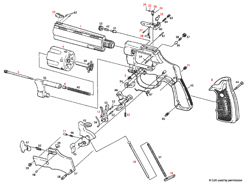 colt anaconda schematics diagrams sketches, drawings, king cobra