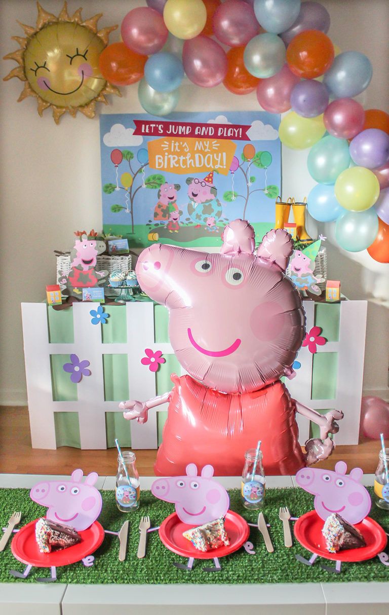 Peppa Pig Balloons, Peppa Pig Birthday Decoration, Peppa Pig