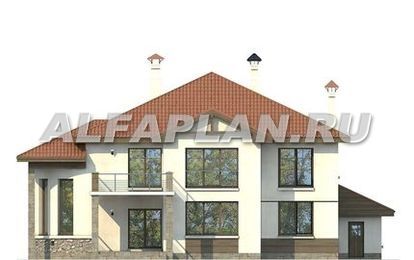 🏠 "Коралл"- респектабельный особняк с полукруглой гостиной: цены, планировка, фото. Купить готовый проект Mansions, House Styles, Outdoor Decor, Unique, Home Decor, Decoration Home, Manor Houses, Room Decor, Villas