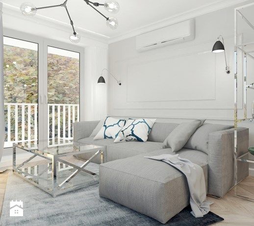 Apartament w stylu New York - Średni salon, styl nowojorski - zdjęcie od ROOM STUDIO Sectional Couch, Studio, Furniture, Home Decor, Style, Swag, Decoration Home, Room Decor, Studios