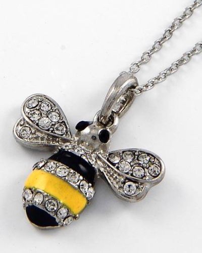 Great Gift Wildlife Silver Tone 18/" Bumble Bee Necklace