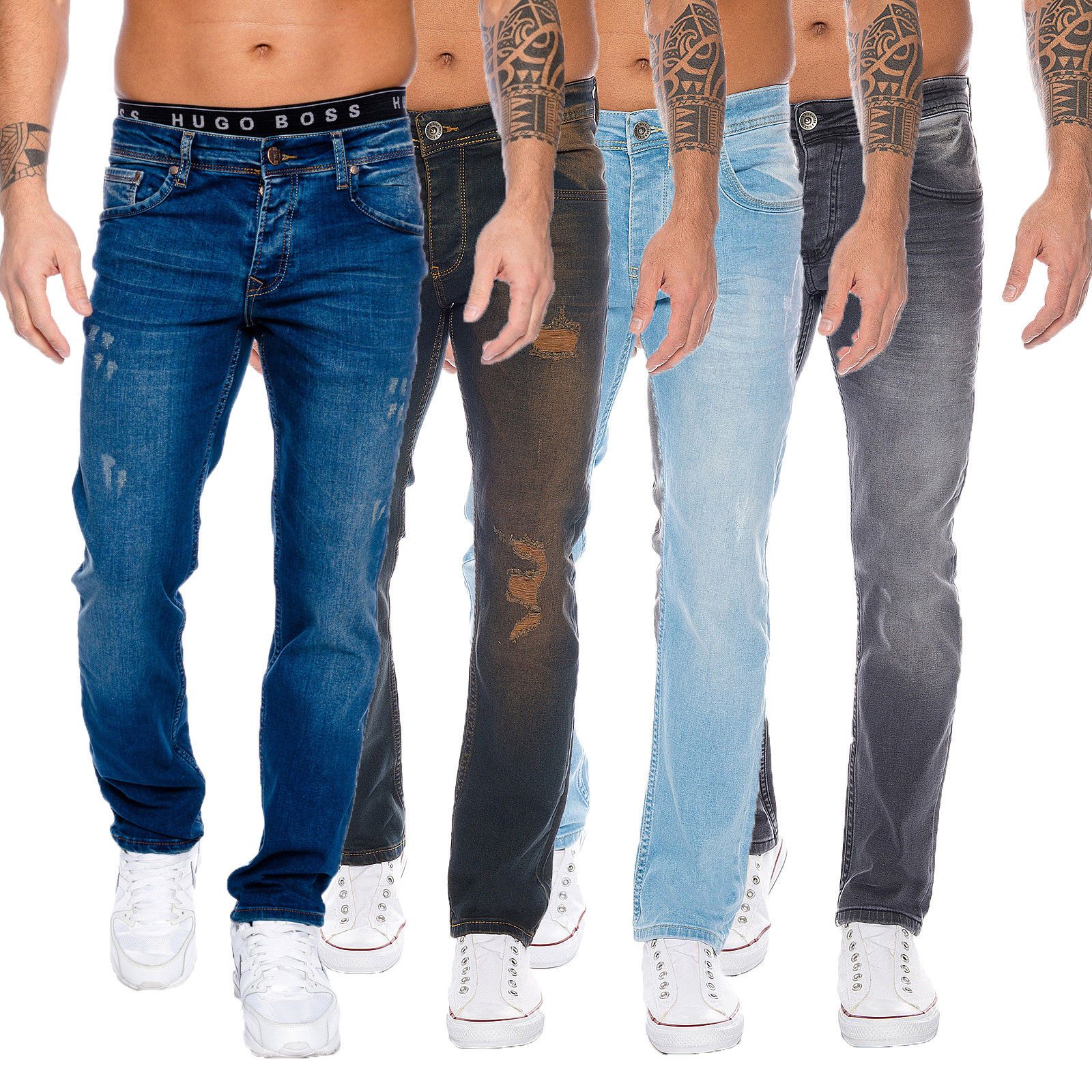 Rock Creek Designer Men/'s Jeans Denim Jeanshose Men/'s Trousers Stretch Jeans M18