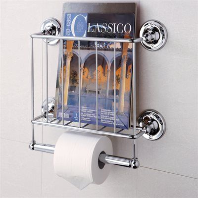 Organize It All 190 Estate Toilet Paper Holder With Magazine Rack Toilet Paper Holder With Magazine Rack