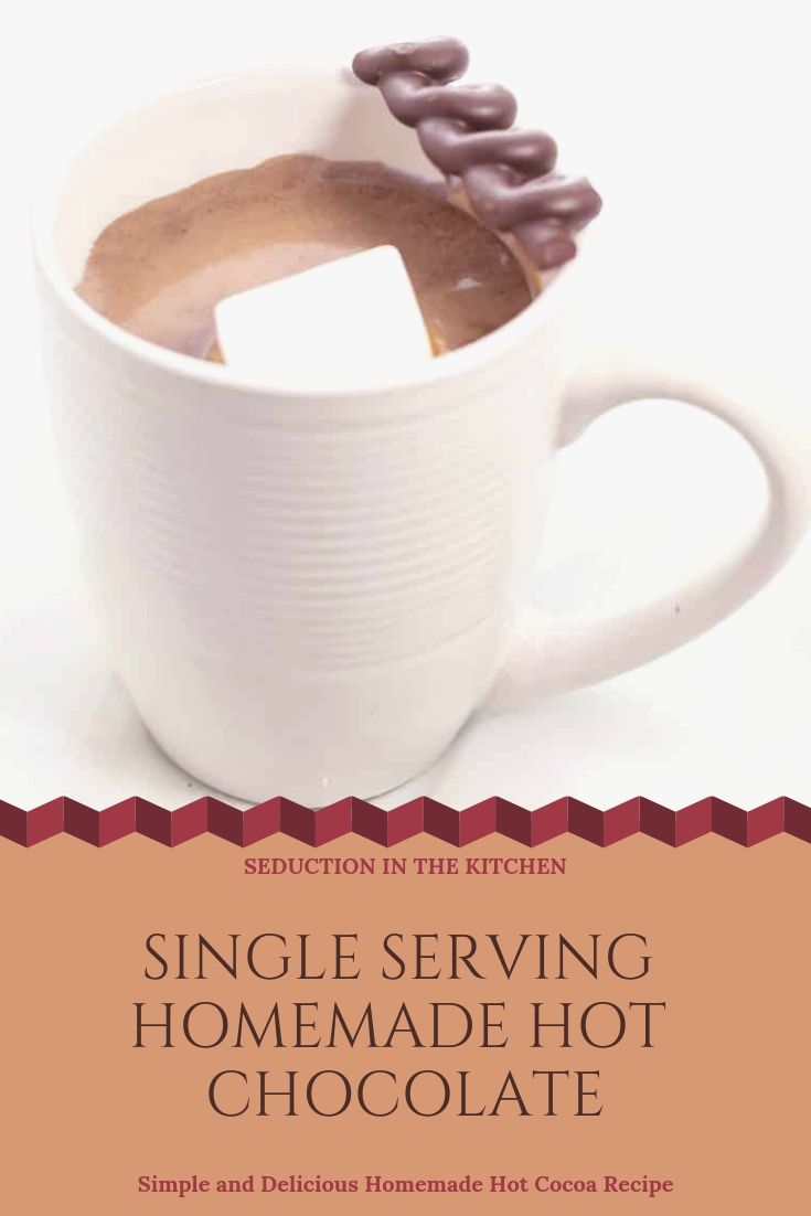 Single Serving Homemade Hot Chocolate #hotchocolaterecipe