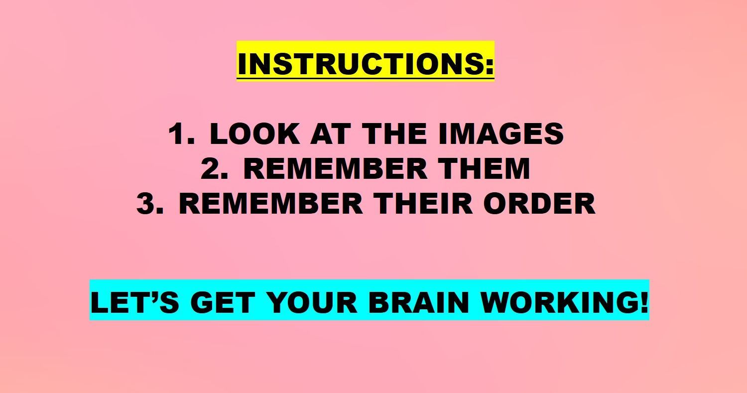 Test: Check your visual memory Test: Check your visual memory