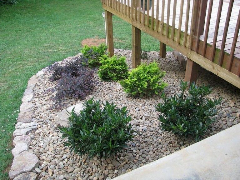 63 Beautiful Front Yard Rock Garden Landscaping Ideas Around Deck Patio Backyard Garden Landscaping Ideas, Landscaping Ideas Around Deck Steps