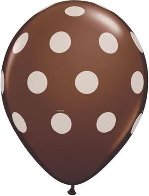 brown polka dot balloon