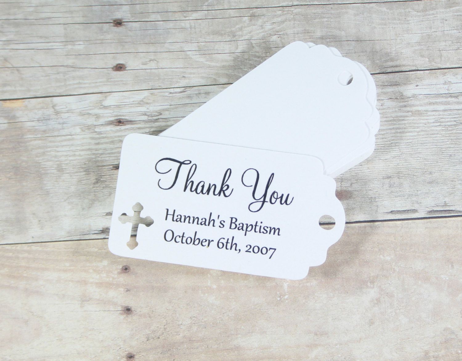 White Baptism Tags Set of 20 Small Personalized Favor Tags White Baptism Tags Set of 20 Small Personalized Favor Tags
