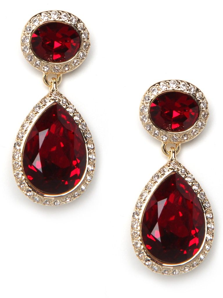 These Stunning Earrings Are Dripping With That Royal Je Nais Sais These Stunning Earrings Are Dripping With That Royal Je Nais Sais Quoi Reminiscent Of The Ruby Red Worn By Queen Olga Greece They Feature Two