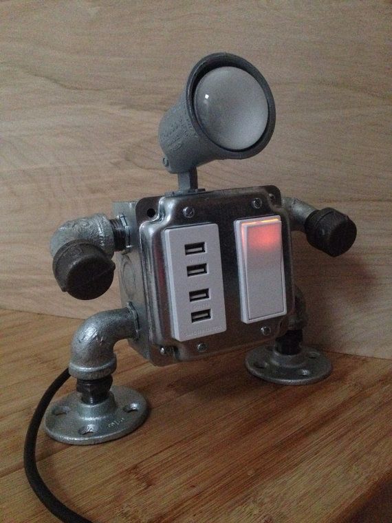 conception de la lampe la main robot industriel avec 4 fonctionnement prises usb et un interrupteur style decora lumineux - Interrupteur Style Industriel conception de la lampe la main robot industriel avec 4 fonctionnement prises usb et un interrupteur style decora lumineux - Interrupteur Style Industriel