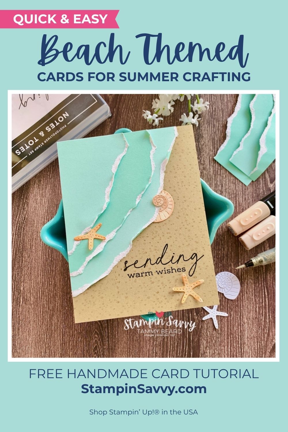 Quick & Easy Beach-Themed Cards for Summer Crafting!