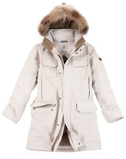 Aigle Ladies Downtown Coat Milk; online Aigle Coats, Wellington Boots