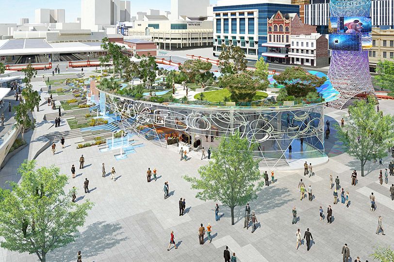 Yagan Square By Aspect Studios Landscape Architecture Works Landezine Landscape Architecture Architecture Courtyard Architecture