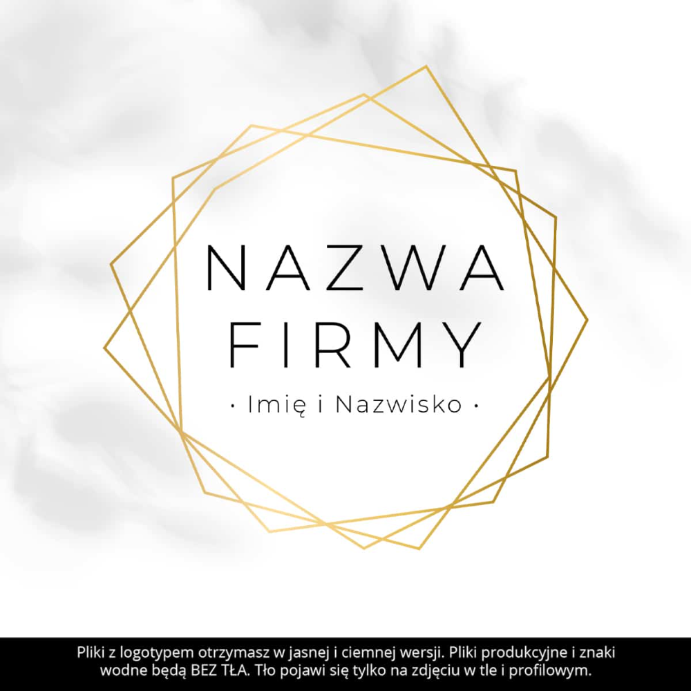 Geometryczne logo ze złotą ramką dla gabinetu medycyny estetycznej Glamour, ? Logo, The Shining