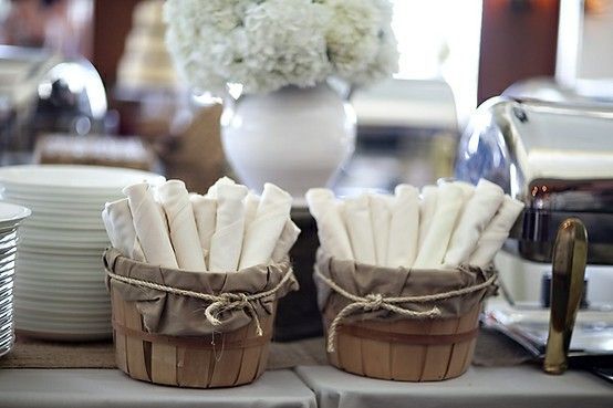 Cutlery Wrapped In Napkins For Buffet Table ENGAGEMENT PARTY cutlery-wrapped-in-napkins-for-buffet-table-engagement-party