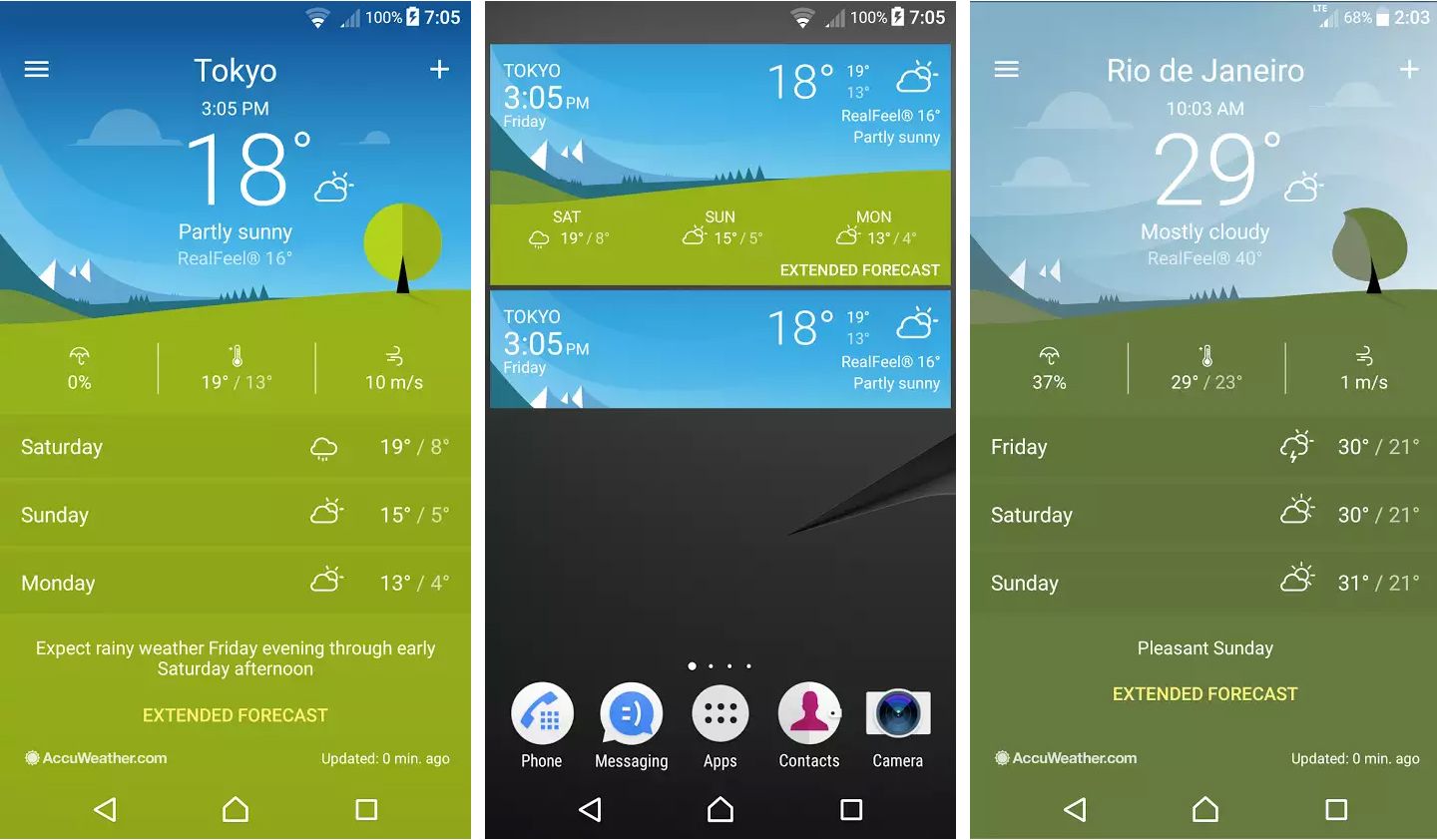 Sony Xperia Weather 1 1 A 0 40 App Update Minor Improvements And