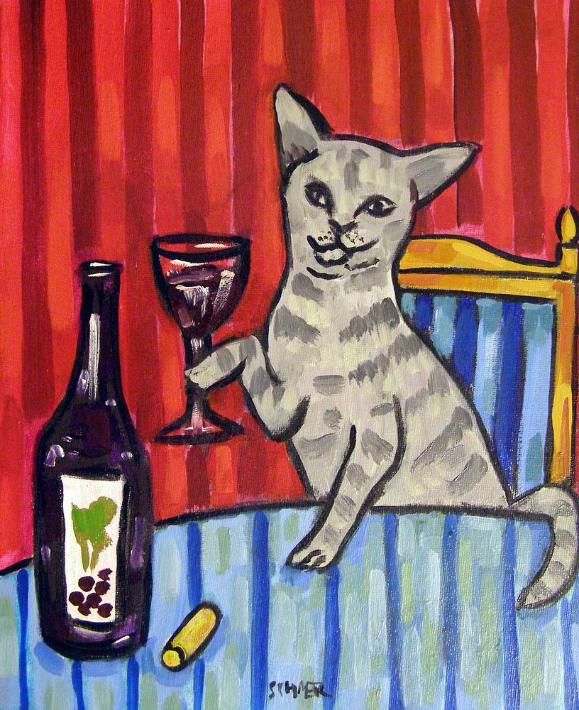 JACK RUSSELL terrier wine 8x10 art artist print animals impressionism