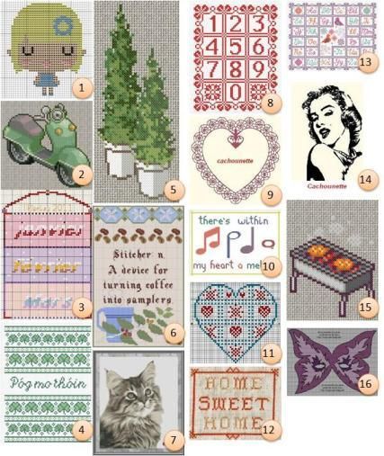 Free cross-stitch charts | Needlework News | CraftGossip.com Free Cross