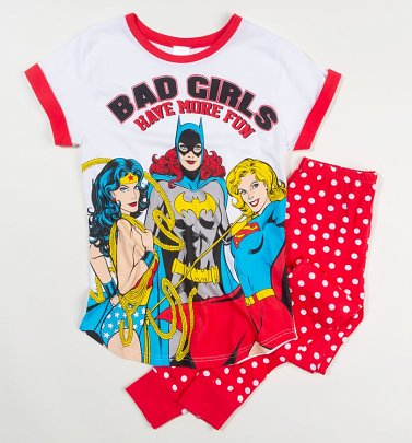 DC Comics Wonder Woman Official Gift Girls Kids Long Pajamas
