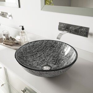 Titanium Black Gray Rectangular Vessel Bathroom Sink Glass Bathroom Sink Glass Vessel Sinks Wall Mount Faucet