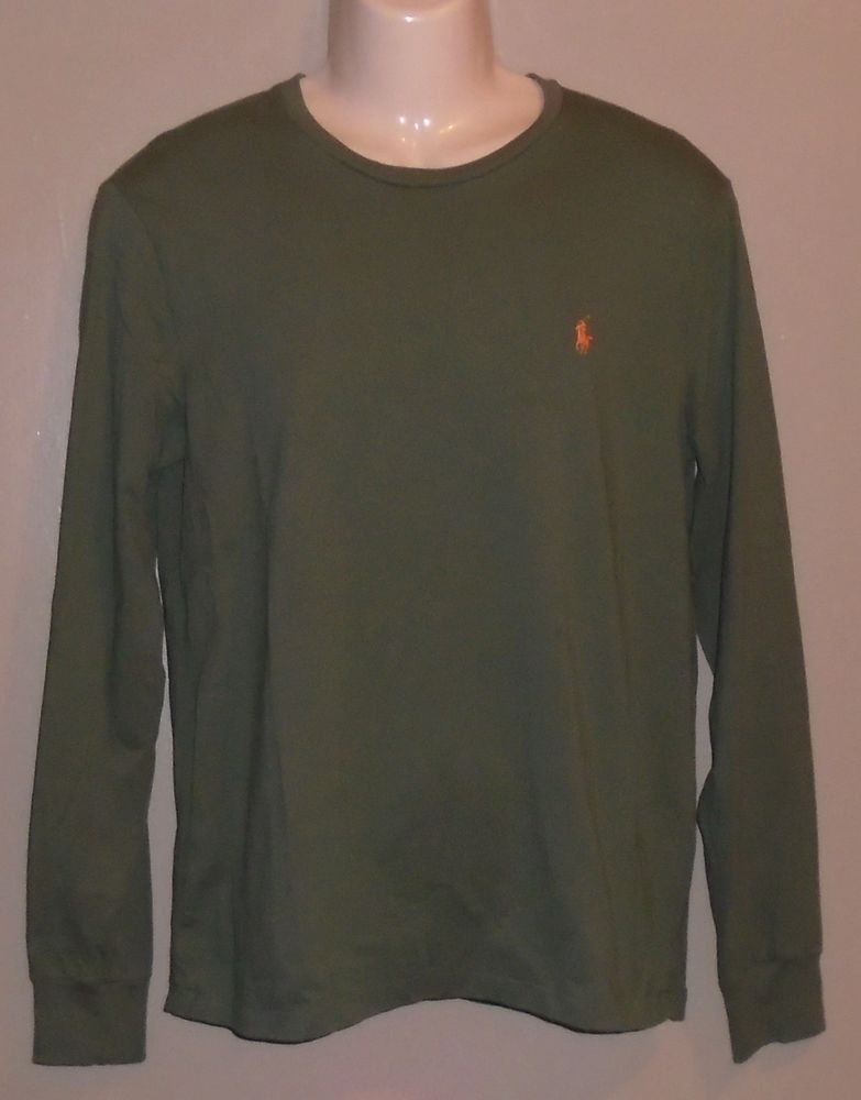 Polo Ralph Lauren Navy Blue Crewneck Sweater Green Pony NWT
