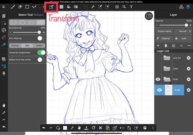 Question How To Change The Color Of Lines In Medibang "Transform" function in MediBang Paint | Painting, Sleeve holders