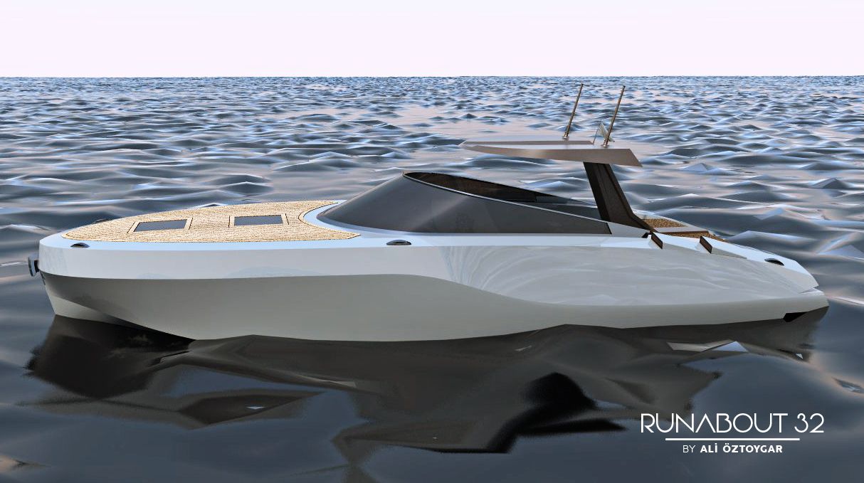 Runabout 32 Yacht Designed By Ali Oztoygar Elegant Sportive Design Boat Design Boat Yacht Design
