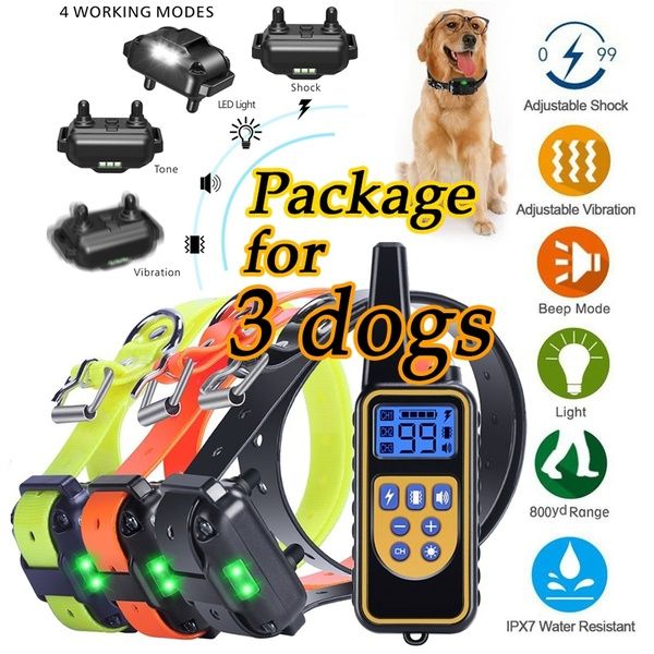 800m Ip6x Waterproof Pet Dog Training Collar Eectric Remote
