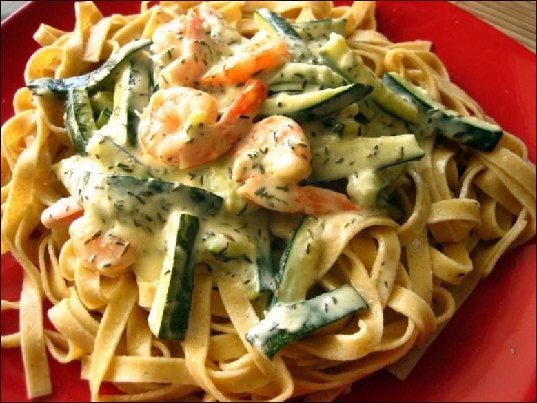 Tagliatelles Aux Crevettes Recettes Recette Recettes De Cuisine Recette Crevette Recette