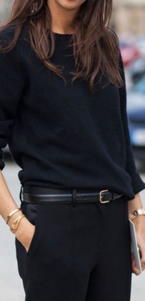 Gürtel schwarz Kaschmirpullover Hose edel minimalistisch schick französisch Lookbook-Look ... , Gürtel schwarz Kaschmirpullover Hose edel minimalistisch schick französisch Lookbook-Look …, Family Blog 2020, Family Blog 2020
