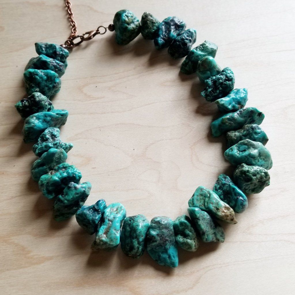 Chunky Turquoise Statement Necklace Coral And Teal Printed Etsy Turquoise Statement Necklace Beaded Necklace Statement Necklace