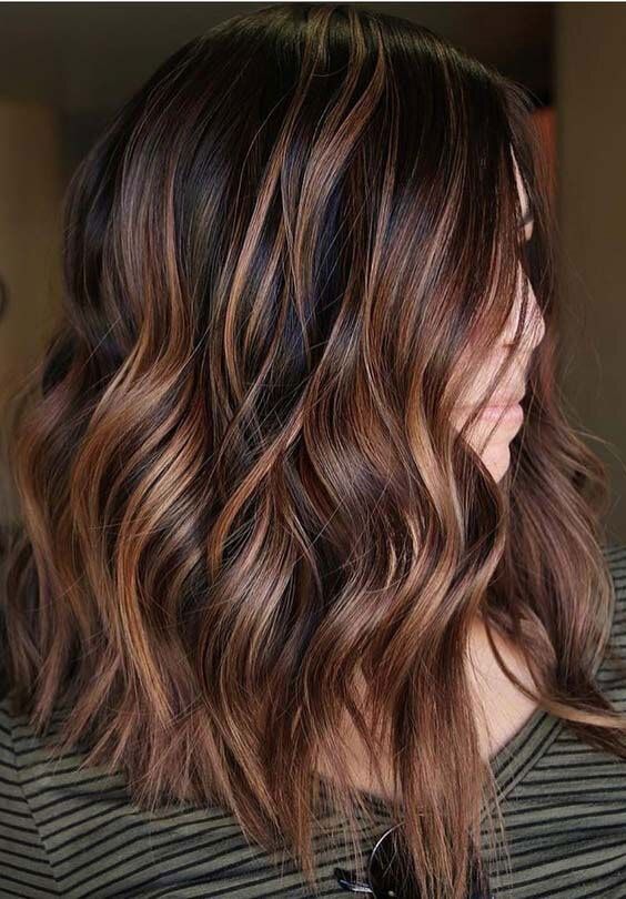 Chocolate Cinnamon Balayage Dark Brown Hair Color, Brown Blonde Hair, Brown Hair With Highlights, Ombre Brown, Pearl Blonde, Brown Brown, Reddish Brown, Dark Red Lowlights In Brown Hair, Chunky Highlights