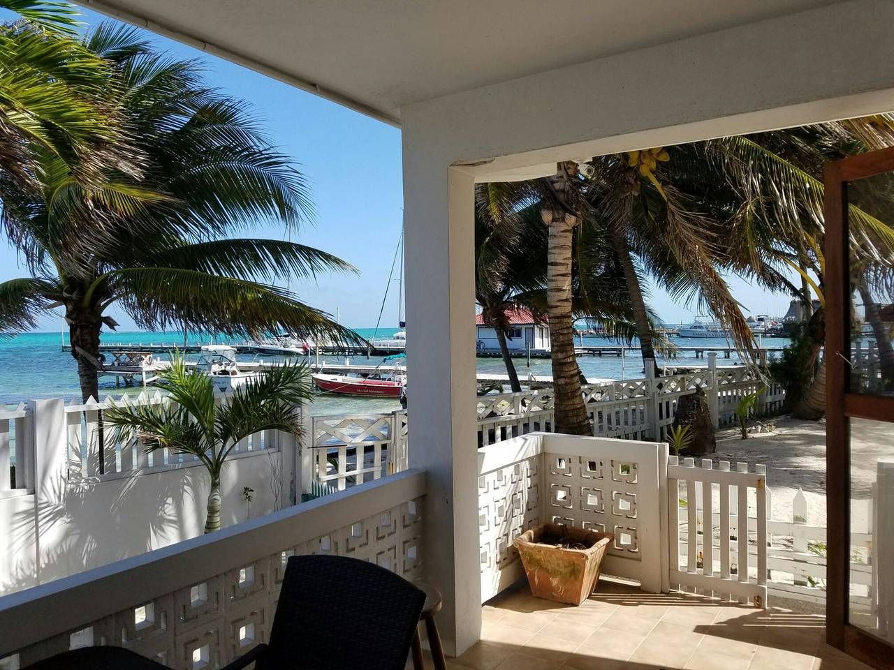 Beach House San Bedro Belize View From Veranda Beach House San Bedro Belize View