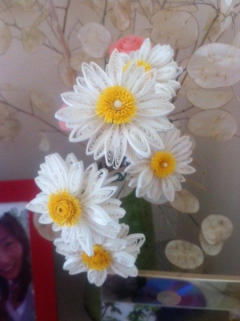 Handmade Crochet Daisy Flowers x 6