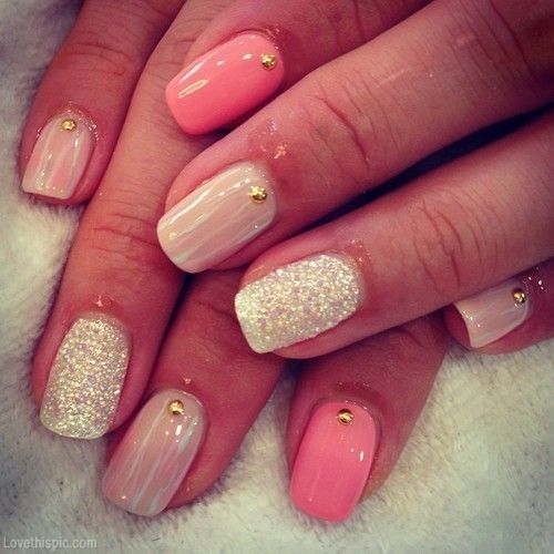 Sparkly Nails Girly Cute Nails Girl Pink Nail Polish Nail Pretty