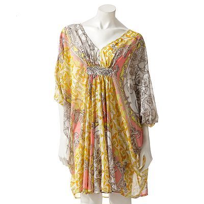 Women S Jennifer Lopez Scroll Chiffon Caftan Dress Fashion Women S Jennifer Lopez Scroll Chiffon Caftan Dress Fashion