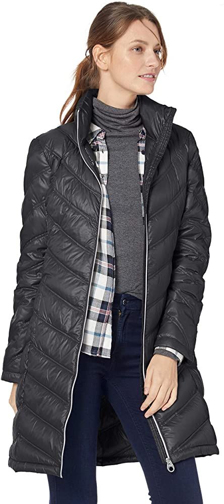 Calvin Klein Women's Chevron Quilted Packable Down Jacket (Standard and Plus)