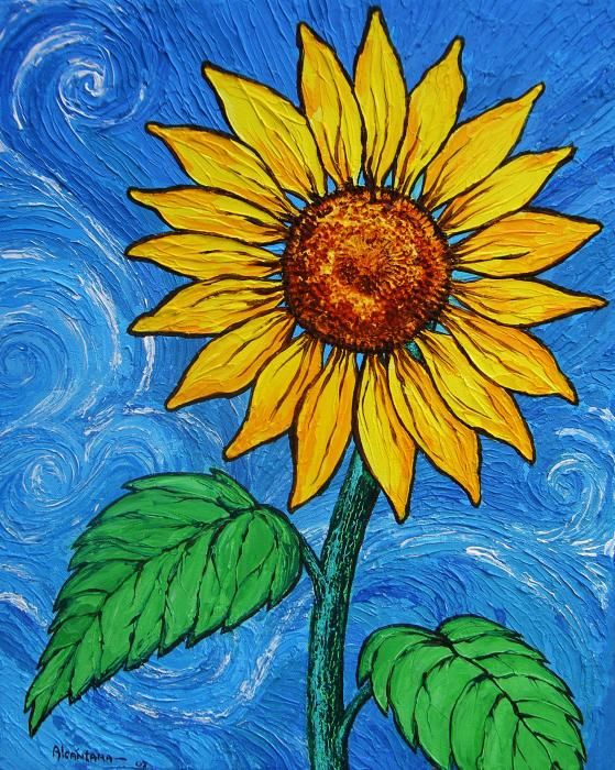 paintings of sunflowers sunflower
