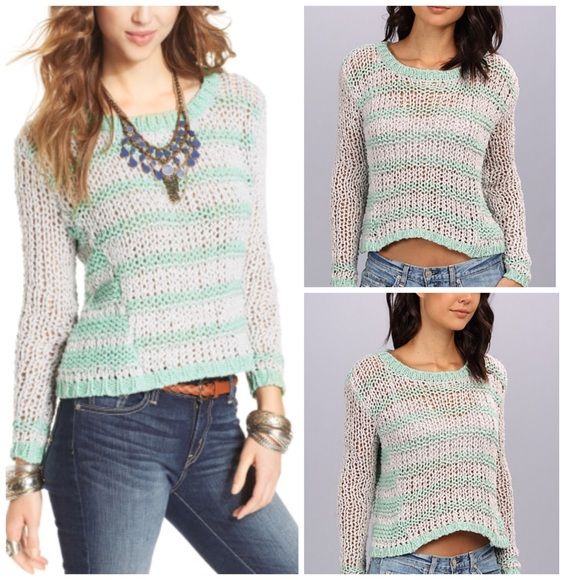 Free People Chunky Knit Striped Sweater | Loose knit Free People Chunky Knit Striped Sweater | Loose knit