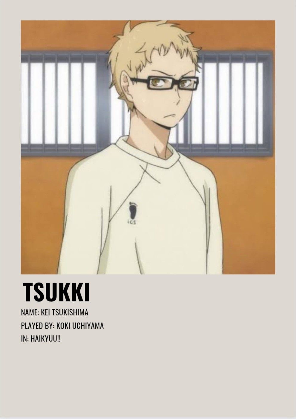Tsukki Haikyuu!! Polaroid Poster | Anime printables, Haikyuu, Haikyuu