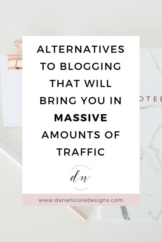 While blogging is important, there are many alternative ways to bring in massive amounts of traffic to your website. These alternatives are perfect for someone who doesn't necessarily want to maintain a blog for their business or brand. // Dana Nicole Designs -- #websitetraffic #business #brand Business Marketing, Marketing Tips, Content Marketing, Business Branding, Corporate Branding, Logo Branding, Marketing Strategies, Internet Marketing, Business Traffic