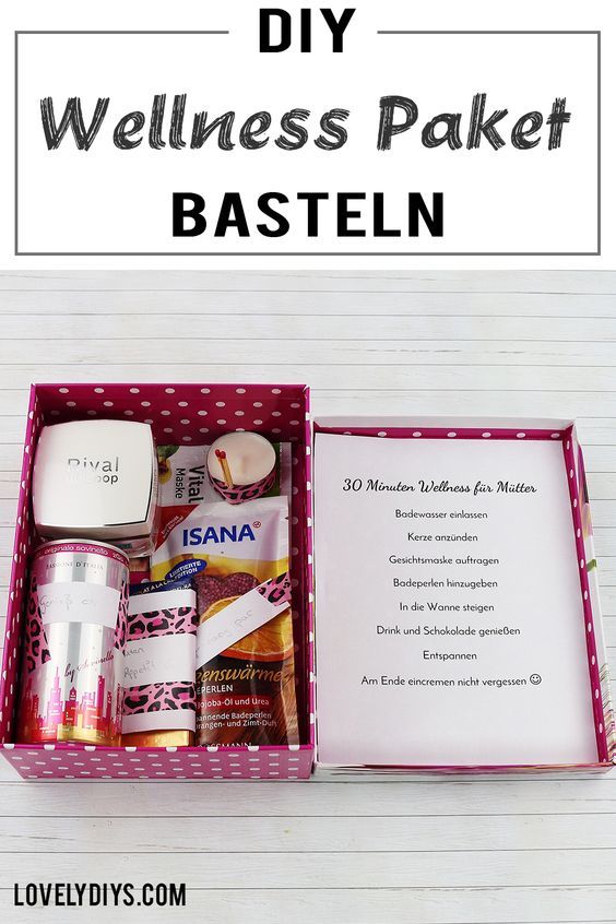 Schöne DIY Geschenkidee für Frauen: Wellness Paket