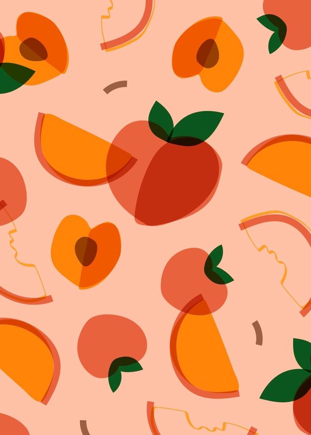 Peach fruit memphis style Free Vector | Free Vector #Freepik #freevector #texture #summer #leaf #green Fruit Illustration, Pattern Illustration, Food Illustrations, Fruit Pattern, Pattern Art, Print Patterns, Vector Pattern, Cool Patterns, Fruit Wallpaper