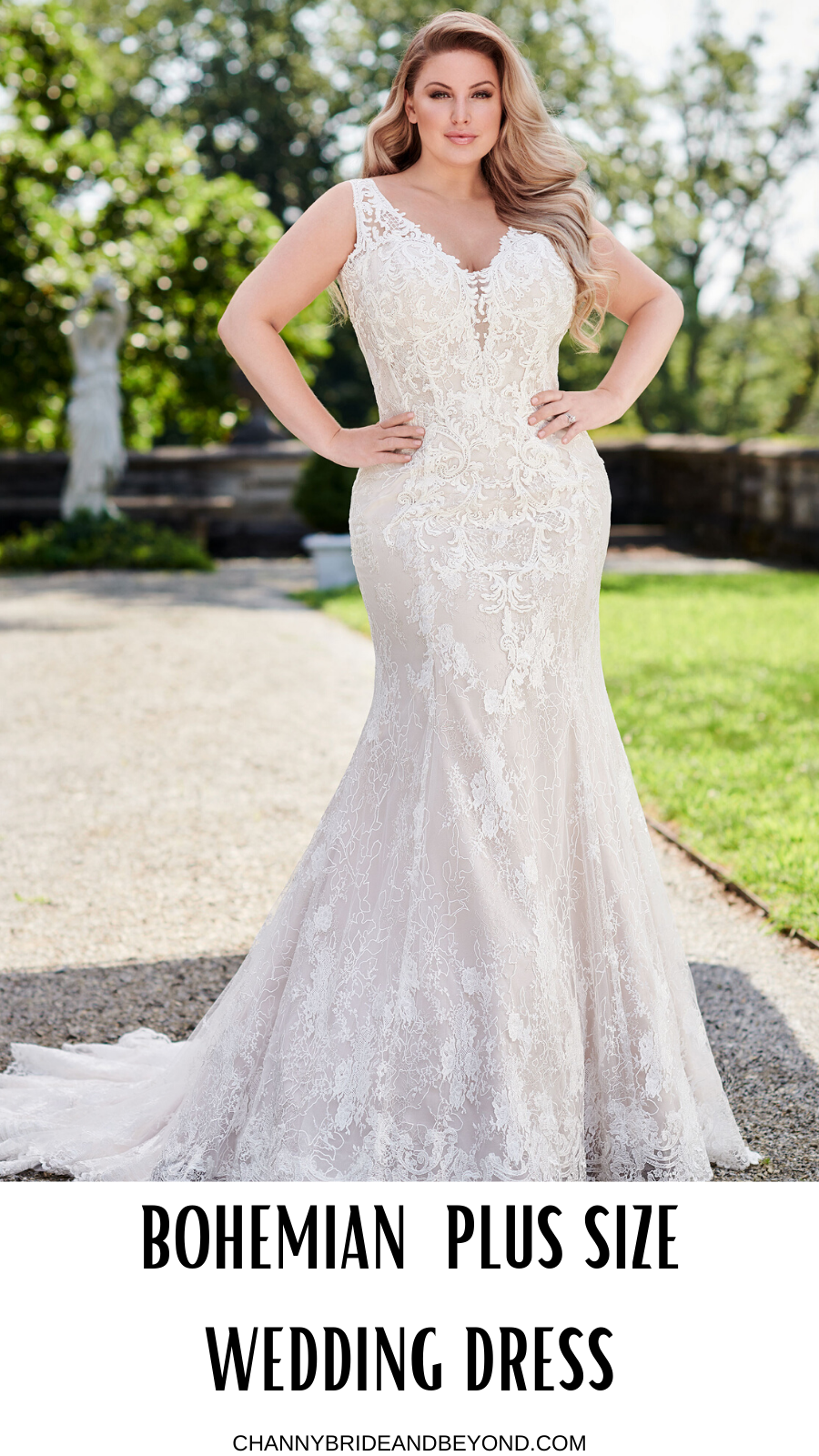 BOHEMIAN PLUS SIZE WEDDING DRESS Full figure wedding dress, Petite