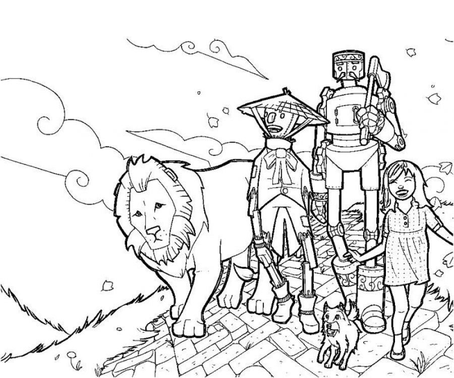 Free kids printable of Wizard of Oz coloring pages ...